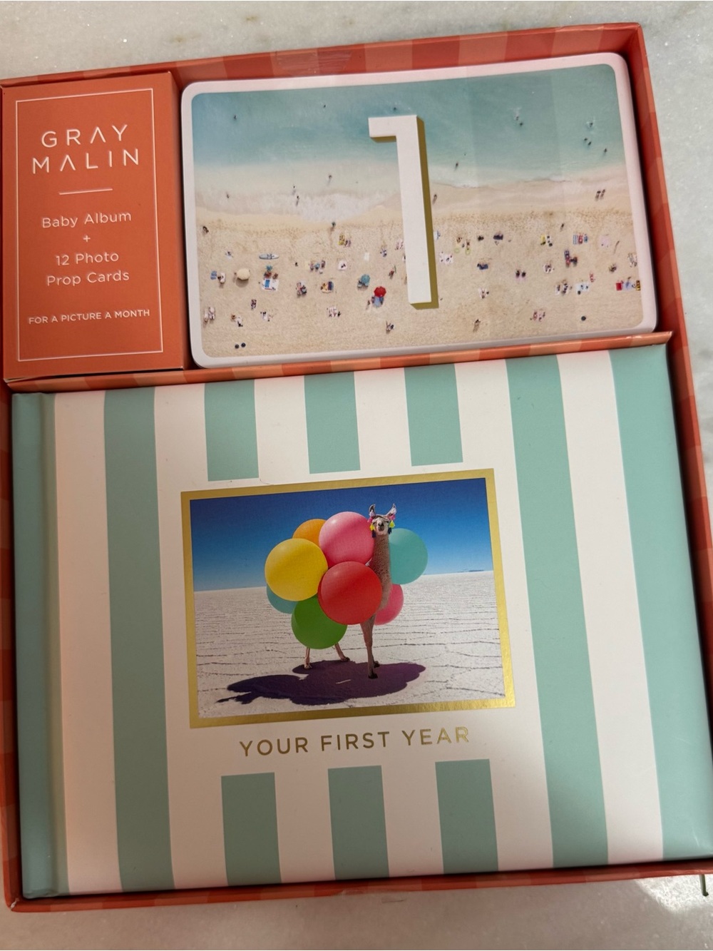 Gray Malin baby book and card set